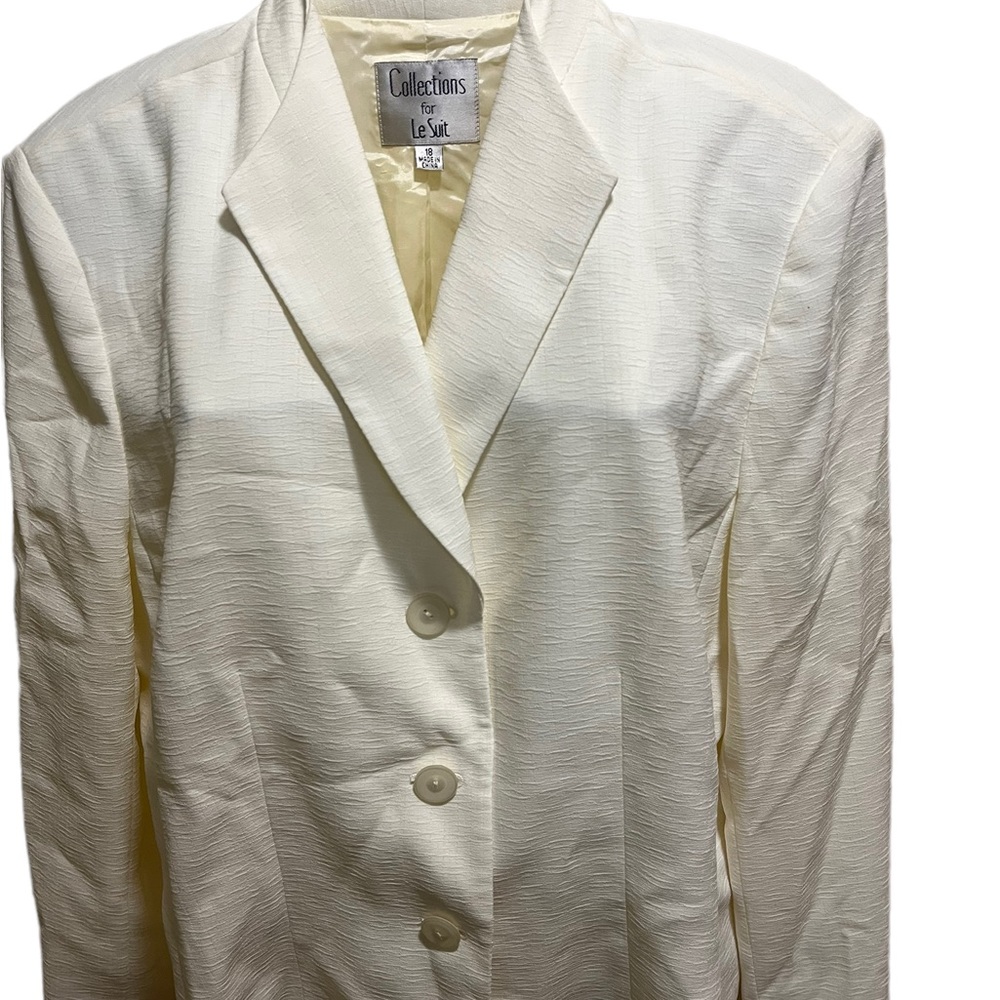Collections Le Suit Jacket & Skirt White